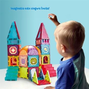 Resigilat - Set Magnetic de Constructie Mavio®, 71 de piese, Creativ, Numeroase Modalitati de Constructie - Img 6