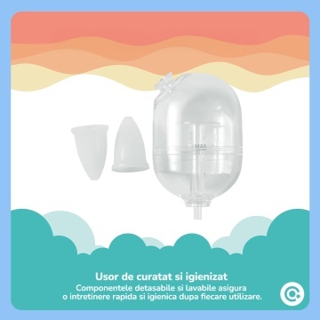 Aspirator Nazal Electric Mavio® pentru Bebelusi si Copii, 9 Trepte de Putere Ajustabile, Functie Muzicala si Lumina de Veghe, Reincarcabil, Varfuri din Silicon Moale, Portabil - Img 6