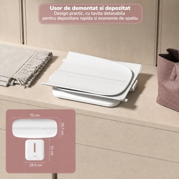 Cantar Bebelusi Mavio®, 2 in 1, Greutate Maxima 150 kg, Interval 30 g - 150 kg, Display LED, Functie Auto-Hold, Suprafata Anti-Alunecare, Masurare Inaltime, Bebelus si Mama, Diviziune 5 g, Unitati g, kg, oz, lb, lb - Img 7