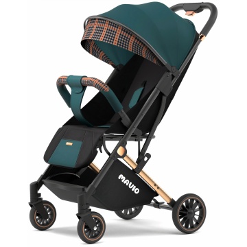Carucior Sport pentru Copii Mavio®, Suport Jucarii, Aluminiu, Roti cu Suspensie, Pliabil, Tip Troller, Sistem Dublu de Blocare, Centura Siguranta, Verde