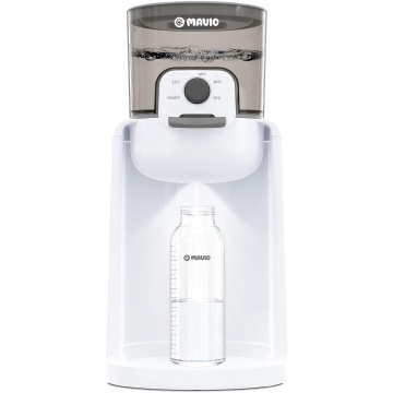 Incalzitor Instant pentru Apa Mavio®, Baby Water Warmer, Espressor Apa pentru Bebelusi, Capacitate 1L, Afisaj LED, 4 Setari Temperatura 37-70°C, Mentinere Cald pana la 72h, Lumina de Noapte, Fara BPA, Preparare Rapida Biberon, Alb