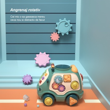 Jucarie Interactiva pentru Copii Mavio®, Telefon Educativ Tip Autobuz Muzical, cu Sunete Diverse, Jocuri, Verde - Img 9