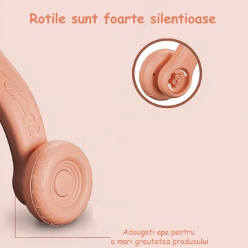 Resigilat - Antemergator Mavio®, pentru Bebelusi cu Varsta de pana la 36 de Luni, Lumini si Sunete, 4 Roti, Roz - Img 9