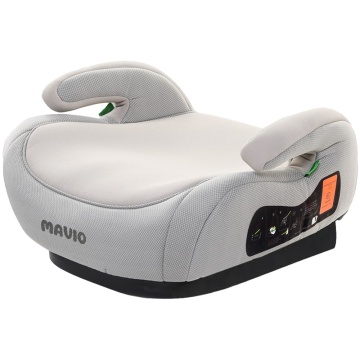 Resigilat - Inaltator Auto pentru Bebelusi si Copii Mavio®, Model RideUp, Fixare Centura Masina, Certificat R129, i-Size, 125-150cm, Gri Deschis - Img 1