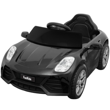 Resigilat - Masinuta Electrica Mavio®, Model FunRide, Copii 3 - 8 Ani, Telecomanda, Viteza 5km/h, Doua Motoare, Faruri, Cauciucuri EVA, Oglinzi, Negru