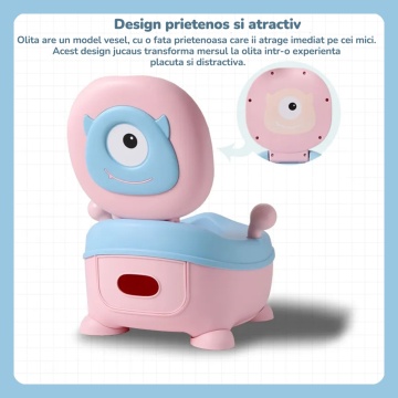 Resigilat - Olita pentru copii Mavio®, Colac Moale, Compartiment Detasabil, Inaltime 22.2cm, Roz (Copy 1) - Img 4
