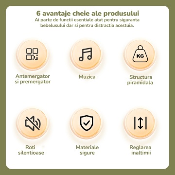 Resigilat - Premergator Copii 2 in 1 Mavio®, Model MyRide, Rotobil, Mod Antemergator, Varsta 3-36 Luni, Pliabil, Inaltime Ajustabila, Cos Baschet, Verde - Img 3