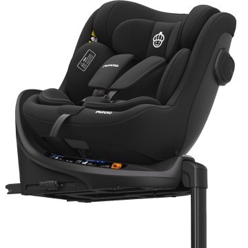 Scaun Auto Bebelusi Mavio®, Model Shield, Picior Fixare, 40-105, Rotire 360 Grade, Unghi Reglabil, ISOFIX, Copii 0 luni - 4 ani, Spatar Rabatabil, Omologat i-Size R129, Protectie Impact Lateral, Centura de Siguranta 5 Puncte, Tetiera Reglabila, Negru