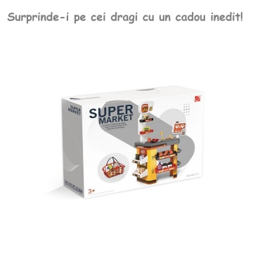 Set de Cumparaturi Tip Supermarket Mavio® pentru Copii, 52 de Accesorii, Lumini si Sunete, Inaltime 85 cm - Img 8