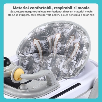 Resigilat - Premergator Copii 2 in 1 Mavio®, Resigilat - Model MyRide, Rotobil, Mod Antemergator, Varsta 3-36 Luni, Pliabil, Inaltime Ajustabila, Cos Baschet, Gri - Img 5