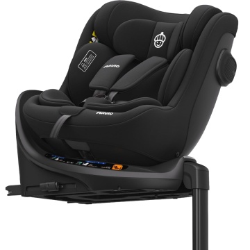 Resigilat - Scaun Auto Bebelusi Mavio®, Model Shield, Picior Fixare, 40-105, Rotire 360 Grade, Unghi Reglabil, ISOFIX, Copii 0 luni - 4 ani, Spatar Rabatabil, Omologat i-Size R129, Protectie Impact Lateral, Centura de Siguranta 5 Puncte, Tetiera Reglabila