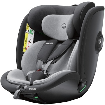 Scaun Auto Copii Mavio®, Model Evo Pro, Sistem Modular, Compatibil Baza Evo Pro, 40 – 150 cm, Montaj Fata 120° / Spate 165°, Centura Siguranta 5 Puncte, Cadru PP Turnare Injectie, Omologat i-Size R129, Gri
