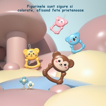 Centru de Activitati si Joaca Mavio®, Saltea Multifunctionala 5 in 1 pentru Copii si Bebe, Pian Colorat, Oglinda si Jucarii Detasabile, Albastru - Img 2