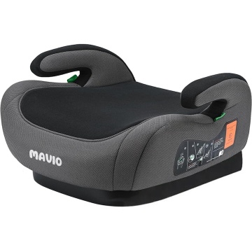 Resigilat - Inaltator Auto pentru Bebelusi si Copii Mavio®, Model RideUp, Fixare Centura Masina, Certificat R129, i-Size, 125-150cm, Gri Inchis