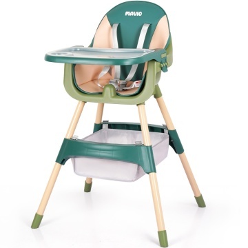 Resigilat - Scaun de Masa 3in1 pentru Bebelusi si Copii Mavio®, Model Petite, Varsta 6-36 luni, Inaltime Ajustabila, Centura de Siguranta in 5 Puncte, Tavita Reglabila si Detasabila, Loc pentru Depozitare, Verde