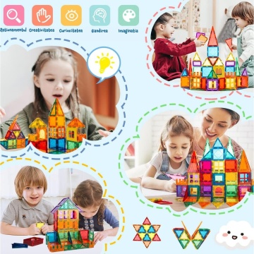 Resigilat - Set Magnetic de Constructie Mavio®, 71 de piese, Creativ, Numeroase Modalitati de Constructie - Img 7