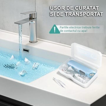 Aspirator Nazal Mavio®, 5 Trepte de Viteza, 3 Moduri de Iluminare, Penseta, 3 Capete din Silicon - Img 4