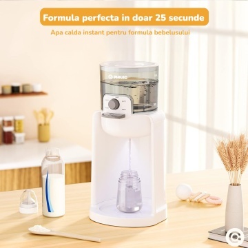Incalzitor Instant pentru Apa Mavio®, Baby Water Warmer, Espressor Apa pentru Bebelusi, Capacitate 1L, Afisaj LED, 4 Setari Temperatura 37-70°C, Mentinere Cald pana la 72h, Lumina de Noapte, Fara BPA, Preparare Rapida Biberon, Alb - Img 2