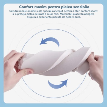Olita pentru copii Mavio®, Colac Moale, Compartiment Detasabil, Inaltime 22.2cm, Roz - Img 5