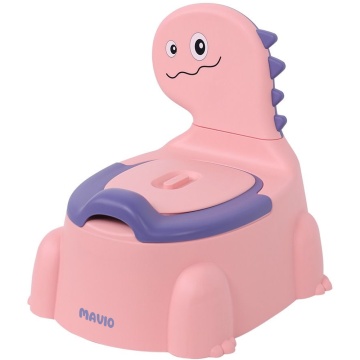 Olita pentru Copii Mavio®, Model Dinozaur, Design Ergonomic, Non-Toxic, Varsta 1-6 Ani, Compartiment Detasabil, Maner Transport, Usor de Curatat, Picioare Anti-derapante, Roz