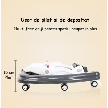 Premergator Reglabil pentru Bebelusi cu Varsta intre 6-18 Luni, Mavio®, Pliabil, 3 Jucarii, Greutatea Maxima Suportata 12 kg, Gri - Img 9