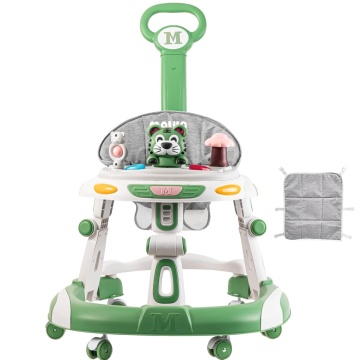 Resigilat - Premergator Copii 2 in 1 Mavio®, Model EasyRide, Rotobil pentru Bebelusi, Mod Antemergator, Varsta Recomandata 6-36 Luni, Inaltime Ajustabila, Jucarii Interactive, Anti Cadere, Roti 360 Grade, Masuta Mancare Bebe, Tavita cu Sunete, Verde