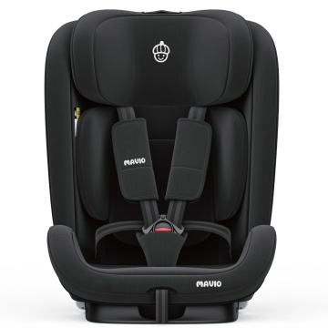 Resigilat - Scaun Auto Bebelusi Mavio®, Model Next, 76 - 150 cm, Unghi Reglabil, ISOFIX, Copii 18 Luni - 12 ani, Spatar Rabatabil, Omologat i-Size R129, Protectie Impact Lateral, Centura de Siguranta 5 Puncte, Tetiera Reglabila, Negru - Img 4