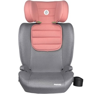 Resigilat - Scaun Auto Copii Mavio®, Model Venture, ISOFIX, 100 – 150 cm, Copii 4 – 12 ani, Tetiera Reglabila, Protectie Impact Lateral, Montaj Centura 3 Puncte, Suport Pahar Integrat, Cadru PP, Omologat i-Size R129, Gri/Roz - Img 4