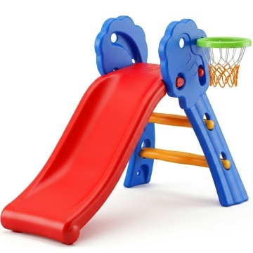 Resigilat - Tobogan Copii Mavio® cu Cos Baschet, 2–5 Ani, Panta Alunecare 98 cm, Structura HDPE Durabila, Stabil si Sigur, Design Ergonomic, Interior/Exterior, Dimensiuni 107x60x72 cm