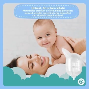 Aspirator Nazal Electric Mavio® pentru Bebelusi si Copii, 9 Trepte de Putere Ajustabile, Functie Muzicala si Lumina de Veghe, Reincarcabil, Varfuri din Silicon Moale, Portabil - Img 4