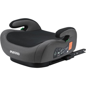 Inaltator Auto pentru Bebelusi si Copii Mavio®, Model RideUp Plus, ISOFIX, Certificat R129, i-Size, Cotiere, 125-150cm, Gri Inchis - Img 1