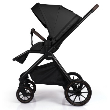 Resigilat - Carucior Sport pentru Bebelusi Mavio®, Model Urban, 0–4 Ani, Pana la 22 kg, Landou Reversibil, Spatar Reglabil 3 Pozitii, Suspensii, Pliere One Fold, Cadru Aluminiu, Pliere Carte, Centura de Siguranta 5 Puncte, Roti Cauciuc, Negru - Img 3