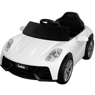 Resigilat - Masinuta Electrica Mavio®, Model FunRide, Copii 3 - 8 Ani, Telecomanda, Viteza 5km/h, Doua Motoare, Faruri, Cauciucuri EVA, Oglinzi, Alb - Img 1