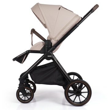 Carucior Sport pentru Bebelusi Mavio®, Model Urban, 0–4 Ani, Pana la 22 kg, Landou Reversibil, Spatar Reglabil 3 Pozitii, Suspensii, Pliere One Fold, Cadru Aluminiu, Pliere Carte, Centura de Siguranta 5 Puncte, Roti Cauciuc, Bej - Img 3