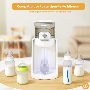 Incalzitor Instant pentru Apa Mavio®, Baby Water Warmer, Espressor Apa pentru Bebelusi, Capacitate 1L, Afisaj LED, 4 Setari Temperatura 37-70°C, Mentinere Cald pana la 72h, Lumina de Noapte, Fara BPA, Preparare Rapida Biberon, Alb - Img 6