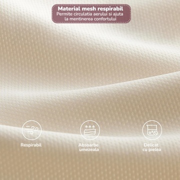 Marsupiu Ergonomic pentru Bebelusi Mavio®, 0-9 Luni, 3.2-11 Kg, Air Mesh Respirabil, Suport pentru Spate si Solduri, Bretele Incrucisate, Catarame Sigure, Protectie UV Ajustabila, Suport Captusit pentru Gat, Pozitie Ergonomica M si C, Bej - Img 6