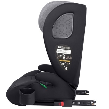 Resigilat - Scaun Auto Copii Mavio®, Model Venture, ISOFIX, 100 – 150 cm, Copii 4 – 12 ani, Tetiera Reglabila, Protectie Impact Lateral, Montaj Centura 3 Puncte, Suport Pahar Integrat, Cadru PP, Omologat i-Size R129, Negru/Gri - Img 3