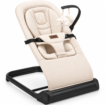 Balansoar Bebelusi Mavio®, 0-6 Luni, Greutate Maxima 9 kg, Reglare Inaltime pe 3 Niveluri, Cadru Rezistent din Fier si Aluminiu, Sezut Confortabil, Design Ergonomic, Stabil si Usor de Transportat, Bej
