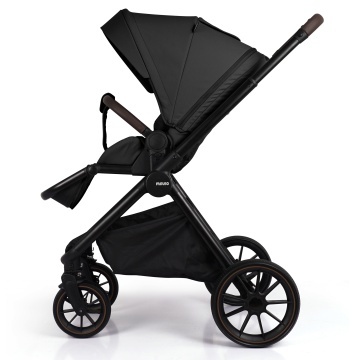 Carucior Sport pentru Bebelusi Mavio®, Model Urban, 0–4 Ani, Pana la 22 kg, Landou Reversibil, Spatar Reglabil 3 Pozitii, Suspensii, Pliere One Fold, Cadru Aluminiu, Pliere Carte, Centura de Siguranta 5 Puncte, Roti Cauciuc, Negru - Img 3
