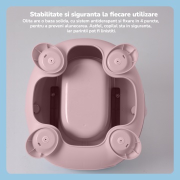 Olita pentru copii Mavio®, Colac Moale, Compartiment Detasabil, Inaltime 22.2cm, Roz - Img 8