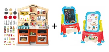 Pachet Bucatarie pentru Copii + Tabla Magnetica Educativa