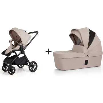 Pachet Carucior Model Urban Bej + Landou Model Urban Bej