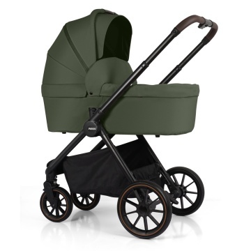Resigilat - Carucior 3 in 1 pentru Bebelusi Mavio®, Model Urban, Landou, Parte Sport, Scoica Auto, Copii 0–4 Ani, Cadru Aluminiu, Sezut Reversibil, Pliere One Fold, Centura de Siguranta 5 Puncte, Roti EVA, Maner Reglabil, Geanta, Husa Ploaie, Verde - Img 3