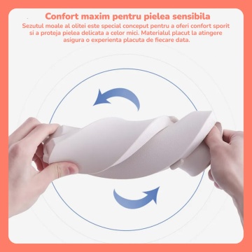 Resigilat - Olita pentru copii Mavio®, Colac Moale, Compartiment Detasabil, Inaltime 22.2cm, Turcoaz - Img 4