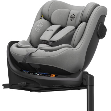 Resigilat - Scaun Auto Bebelusi Mavio®, Model Shield, Picior Fixare, 40-105 cm, Rotire 360 Grade, Unghi Reglabil, ISOFIX, Copii 0 luni - 4 ani, Spatar Rabatabil, Omologat i-Size R129, Protectie Impact Lateral, Centura de Siguranta 5 Puncte