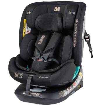 Scaun Auto Bebelusi Mavio®, Model Evolution, 40-150 cm, 360 de grade, ISOFIX, Copii intre 0 - 12 ani, Omologat i-Size R129, Negru