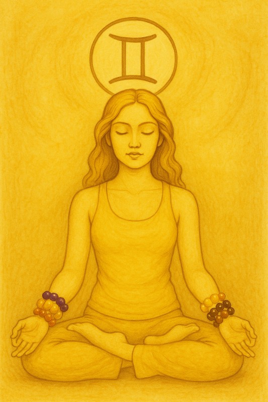 🌿 Ghidul Gemenilor: Meditație, Echilibru Emoțional și Brățări cu Pietre Semiprețioase