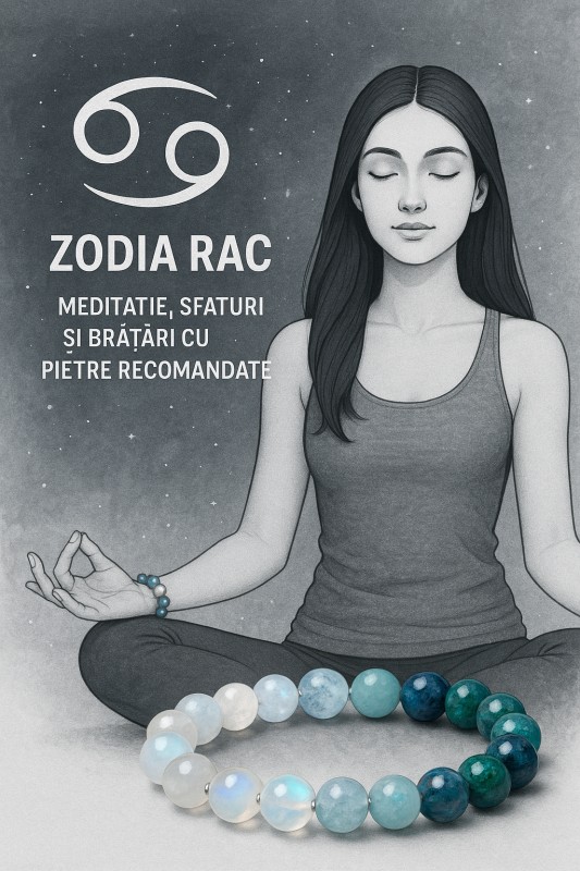 🌕 Zodia Rac – Meditație Ghidată, Sfaturi Emoționale și Brățări cu Pietre Semiprețioase