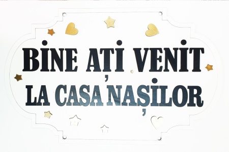 Plăcuță „Bine ați venit la casa nașilor” – 40, 50 sau 60 cm