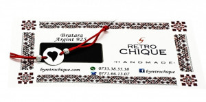 Bratara argint banut cu inimioara pentru copii